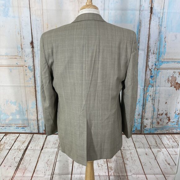 Lauren Ralph Lauren Mens 2 Button Blazer Sport Coat Jacket Beige Plaid 42R - Picture 4 of 13